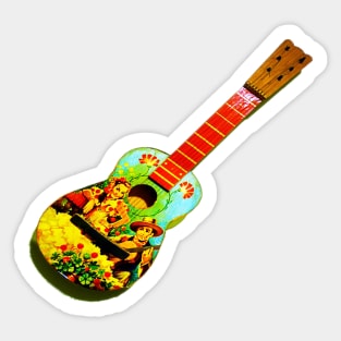 angled guitar Sticker